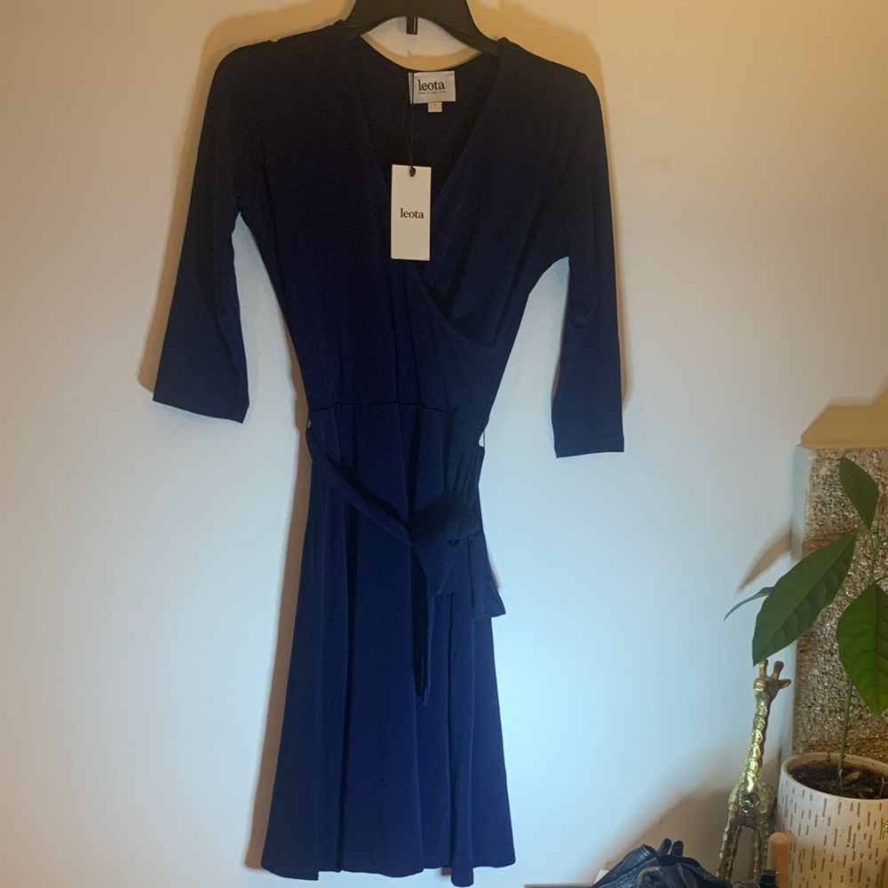 Leota Navy Long Sleeve Dress